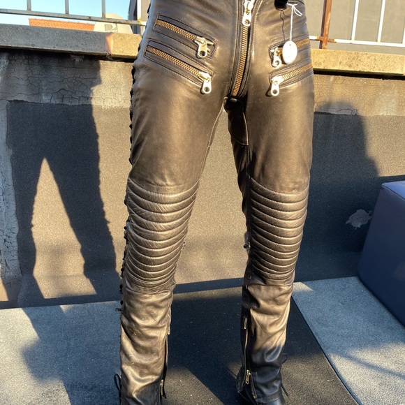 Handmade Custom Leather Pants - Picture 3 of 4